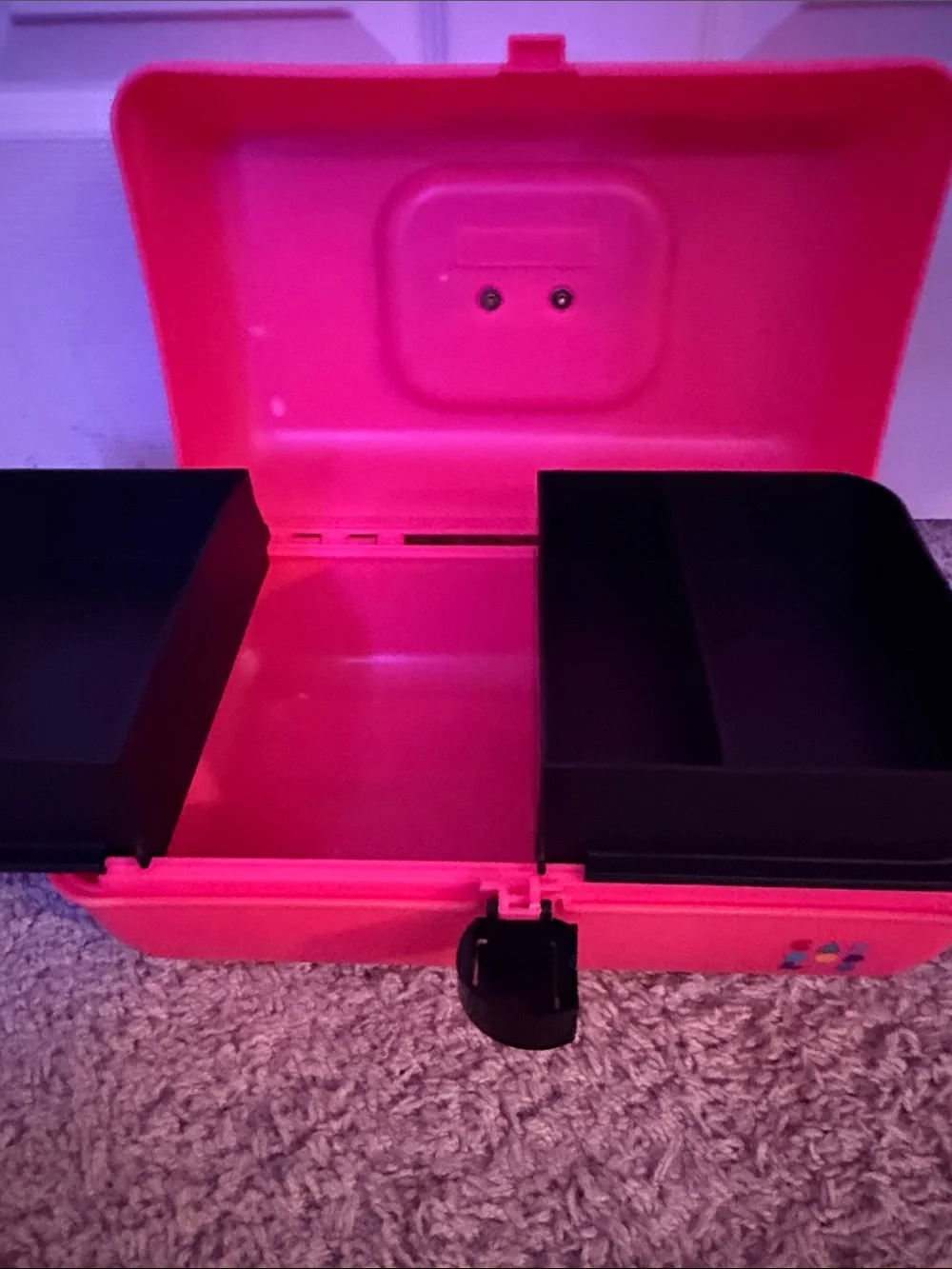 Caboodles vintage 1990’s Hot Pink Makeup Organizer Case